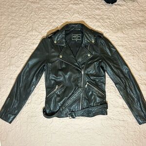 Lucky Brand black leather jacket